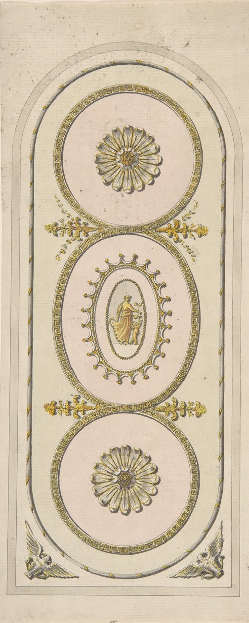 एक पैनल के लिए डिजाइन, 1748-92। द्वारा अज्ञात