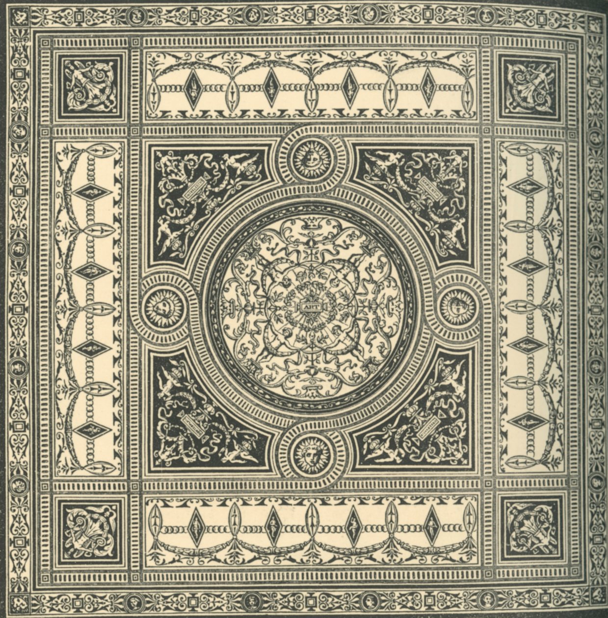 सीलिंग के लिए डिज़ाइन, c1860s, 1881। द्वारा अज्ञात