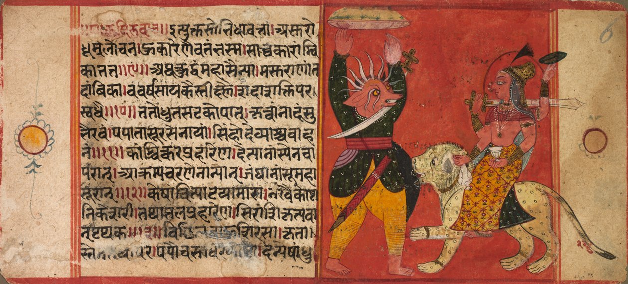 देवी एक दानव पर हमला, सी। 1630। द्वारा अज्ञात