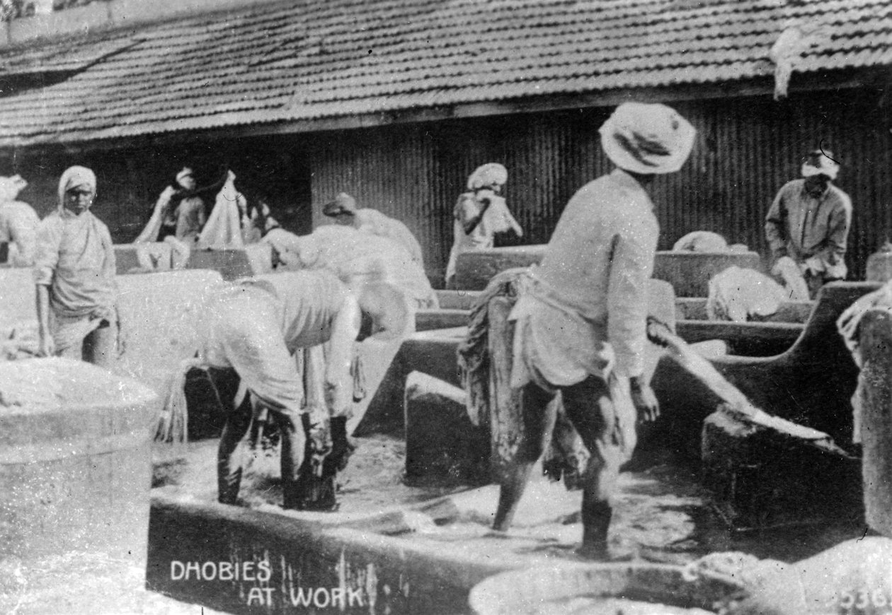 काम पर धोबी, 20 वीं सदी द्वारा अज्ञात