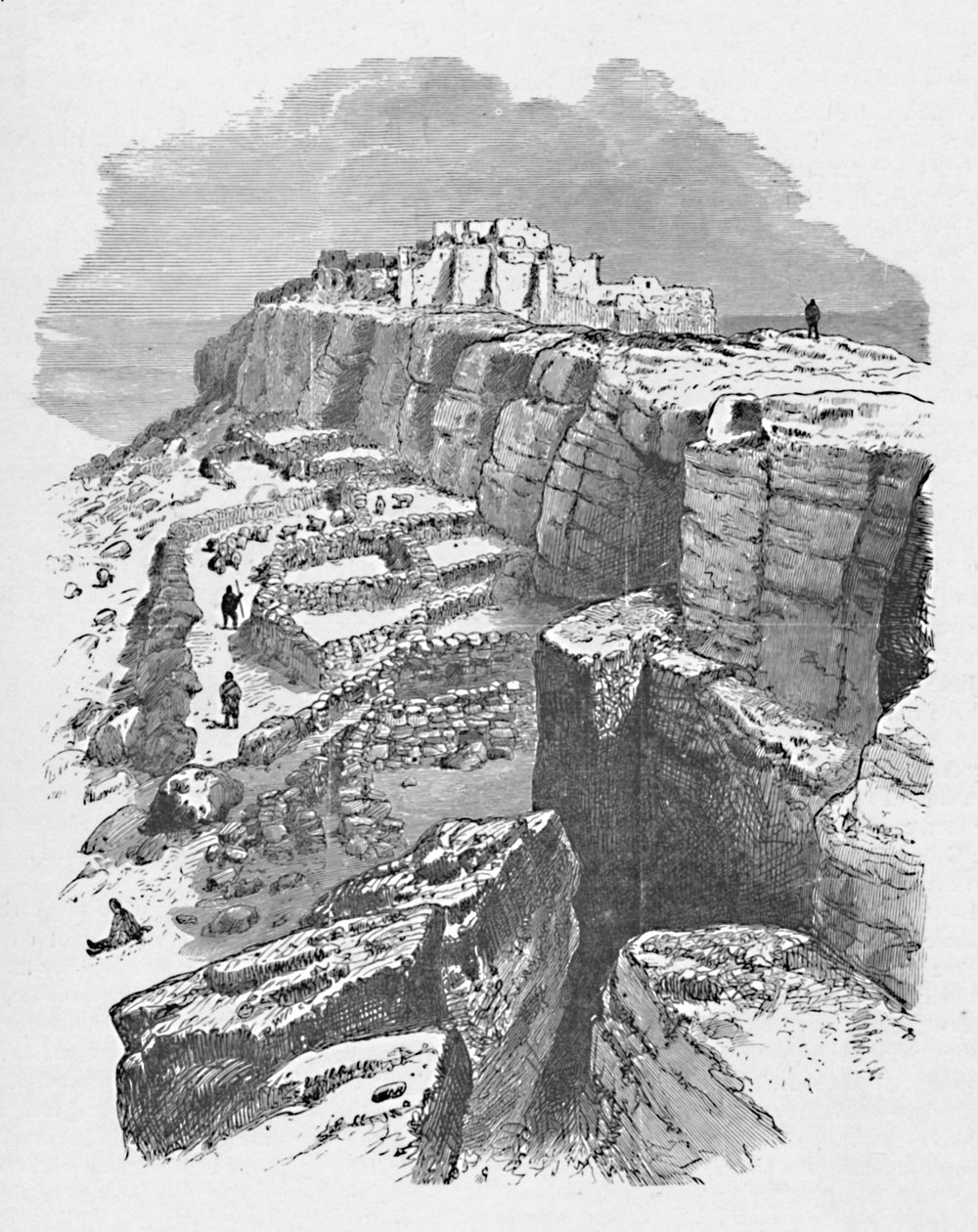 मोवे का दूर का दृश्य, फोरग्राउंड में भेड़-कलम के साथ, 1883 द्वारा अज्ञात