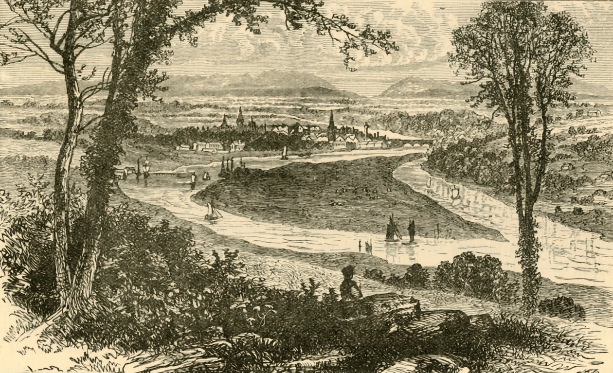 पर्थ का दूर का दृश्य, 1898। द्वारा अज्ञात