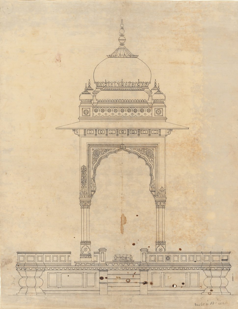 गुंबददार मंडप, सीए। 1830. द्वारा अज्ञात