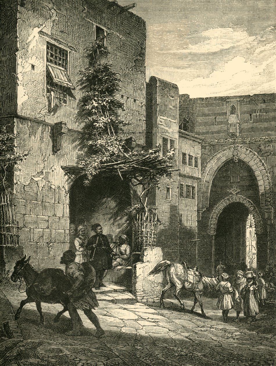 द मैमेलुक, द सिटाडल, काहिरा का दरवाजा, 1890। द्वारा अज्ञात