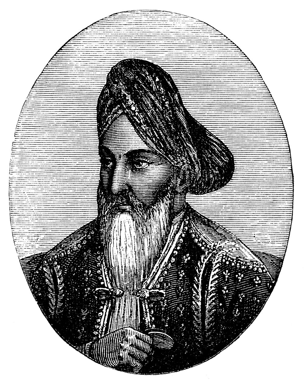 दोस्त मोहम्मद खान 1793-1863 अफगानिस्तान के शासक, c1880 द्वारा अज्ञात