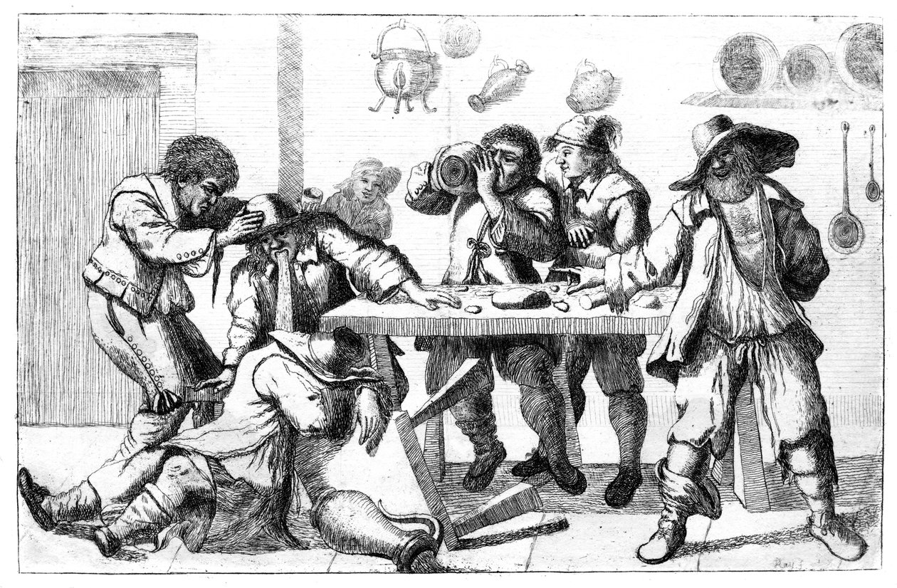 शराबी आंकड़े, c17 वीं शताब्दी द्वारा अज्ञात