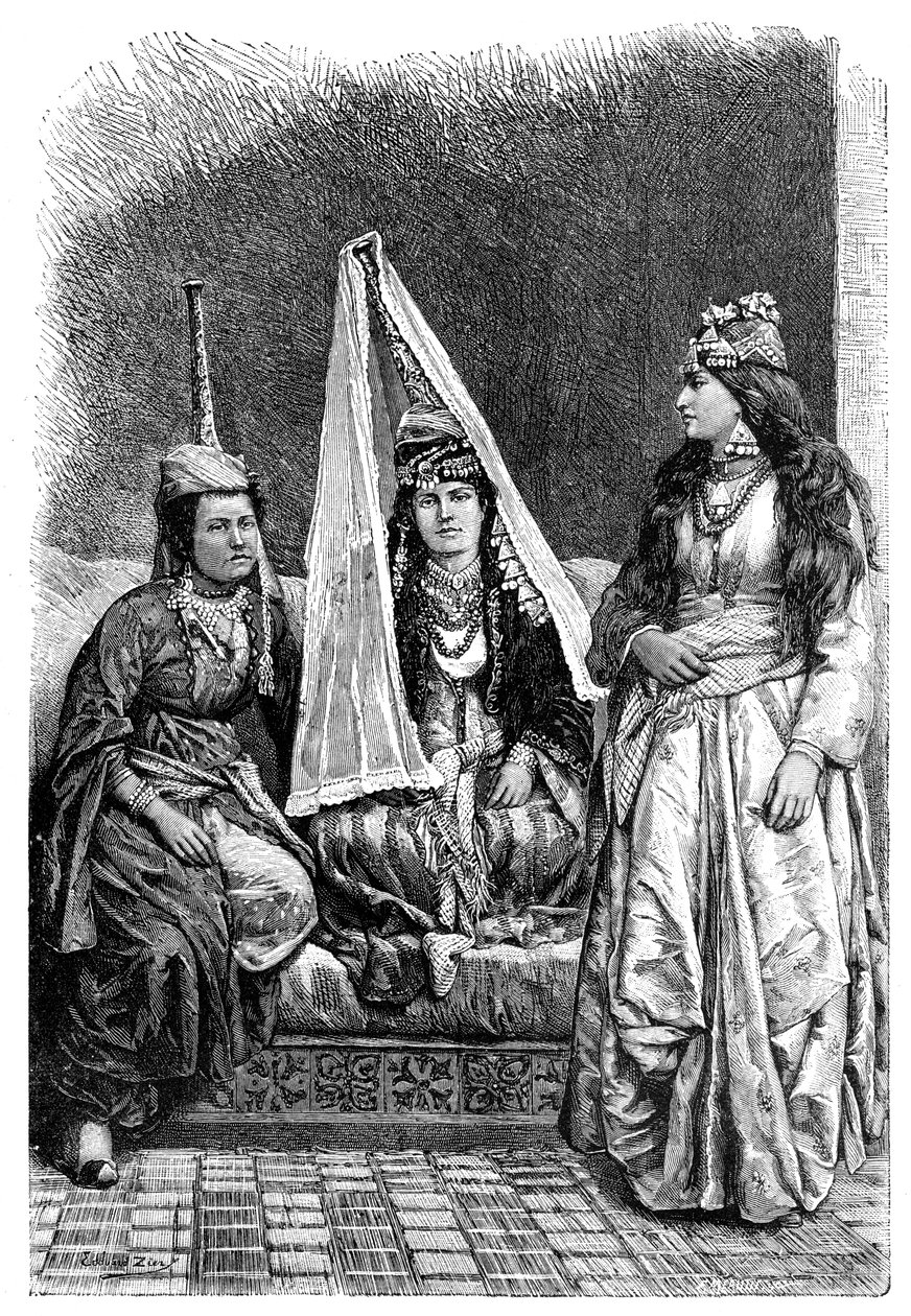 ड्रूज राजकुमारी और लेबनान की महिला, 1895 द्वारा अज्ञात