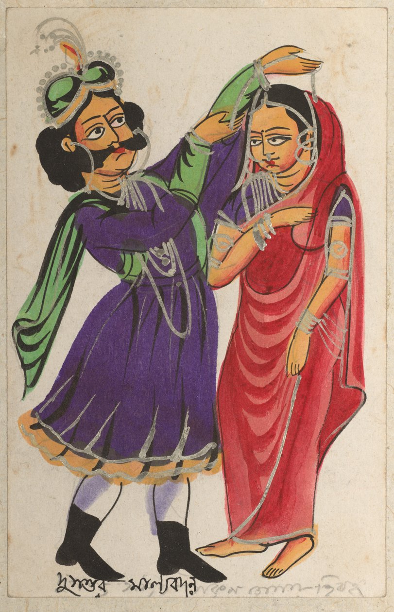 दुसमंता मालालैंडिंग शाकुमताल, 1800s। द्वारा अज्ञात