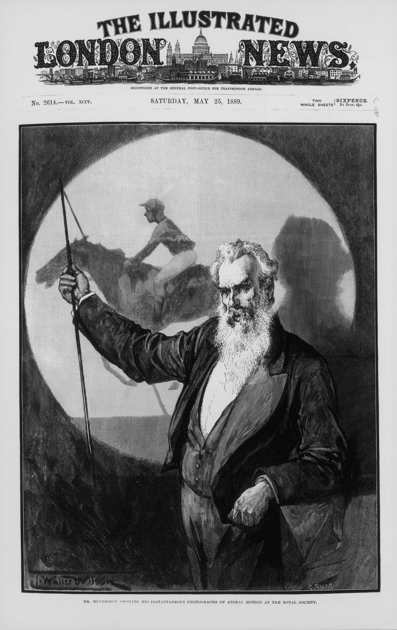 Eadweard James Muybridge, ब्रिटिश-अमेरिकी फोटोग्राफी अग्रणी, 1889 द्वारा अज्ञात