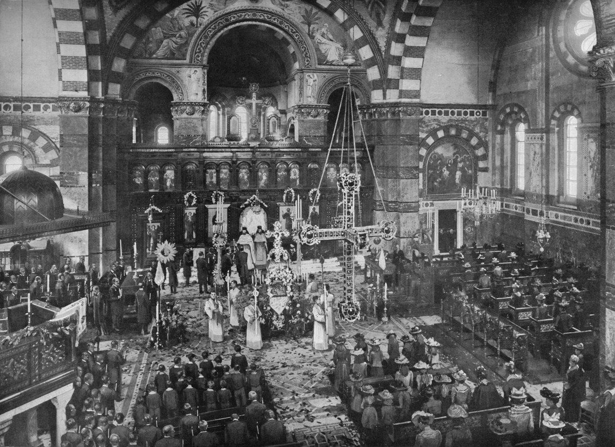 ईस्टर चर्च, बायस्वाटर, लंदन में ईस्टर संडे सेवा c1903 1903 द्वारा अज्ञात