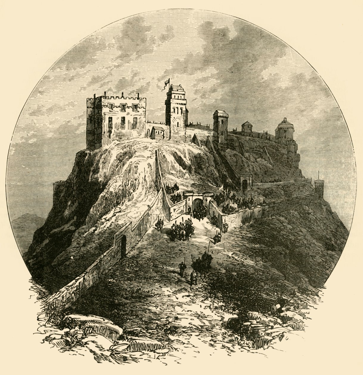 1573, 1890 की घेराबंदी से पहले एडिनबर्ग कैसल, एज़ इट। द्वारा अज्ञात