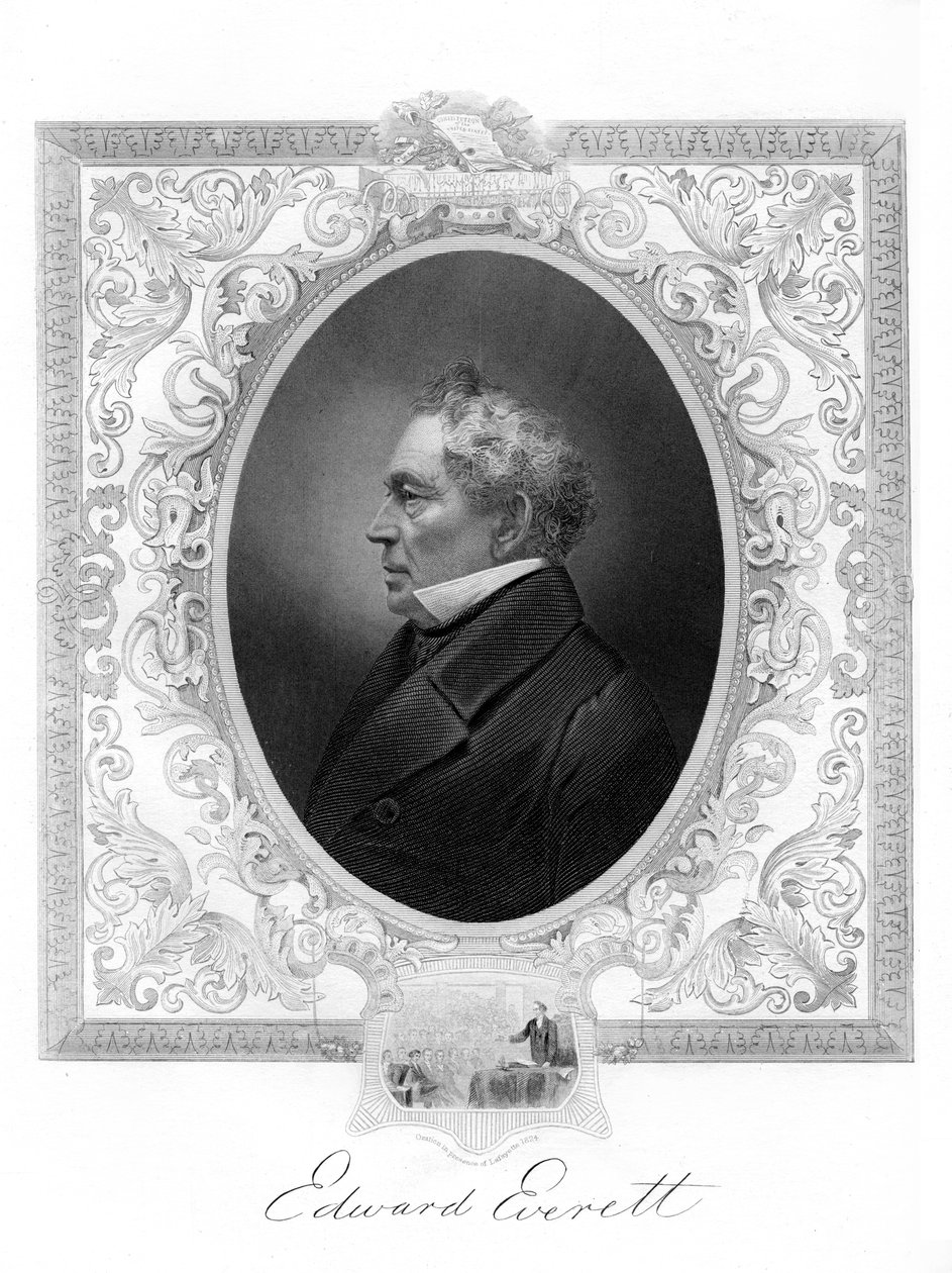 मैसाचुसेट्स, 1862-1867 से अमेरिकी व्हिग पार्टी के राजनीतिज्ञ एडवर्ड एवरेट द्वारा अज्ञात