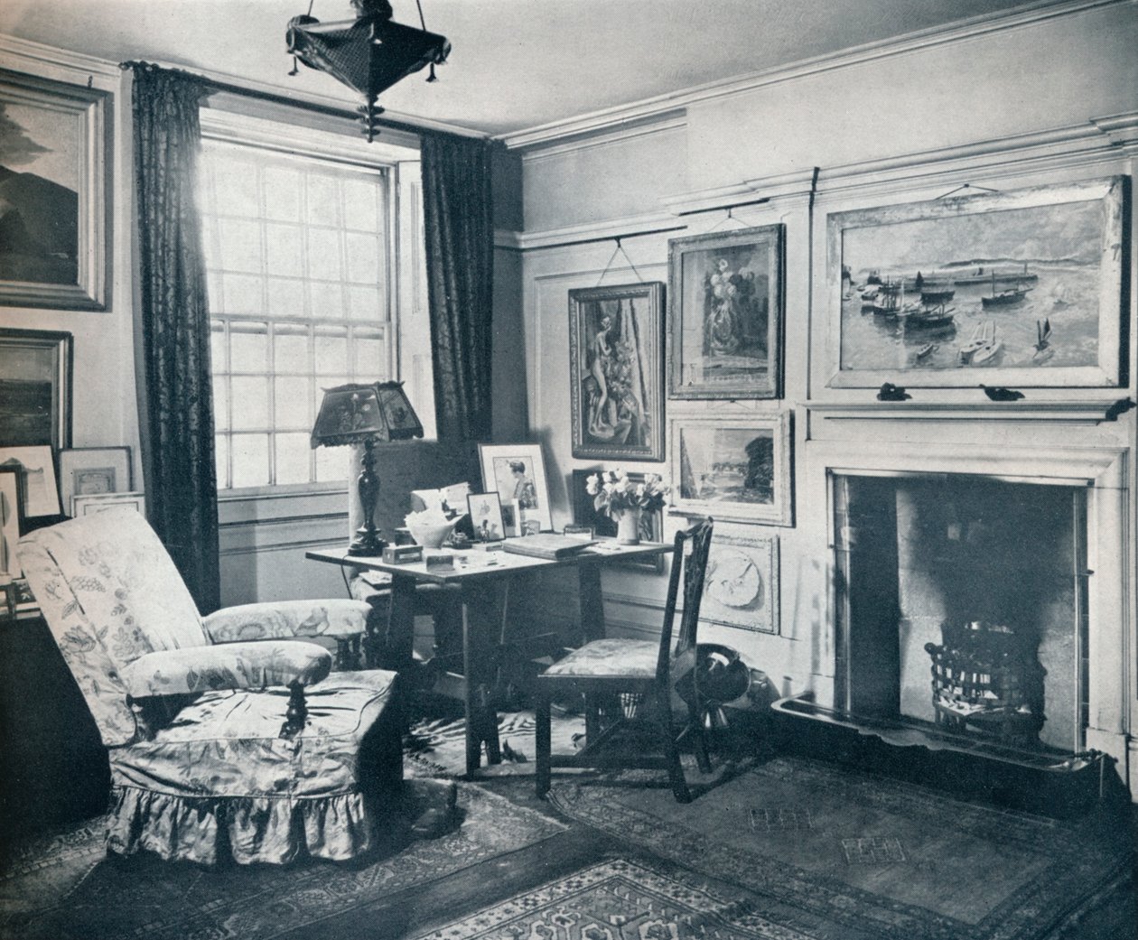 एडवर्ड मार्श लिविंग-रूम, c1934 द्वारा अज्ञात