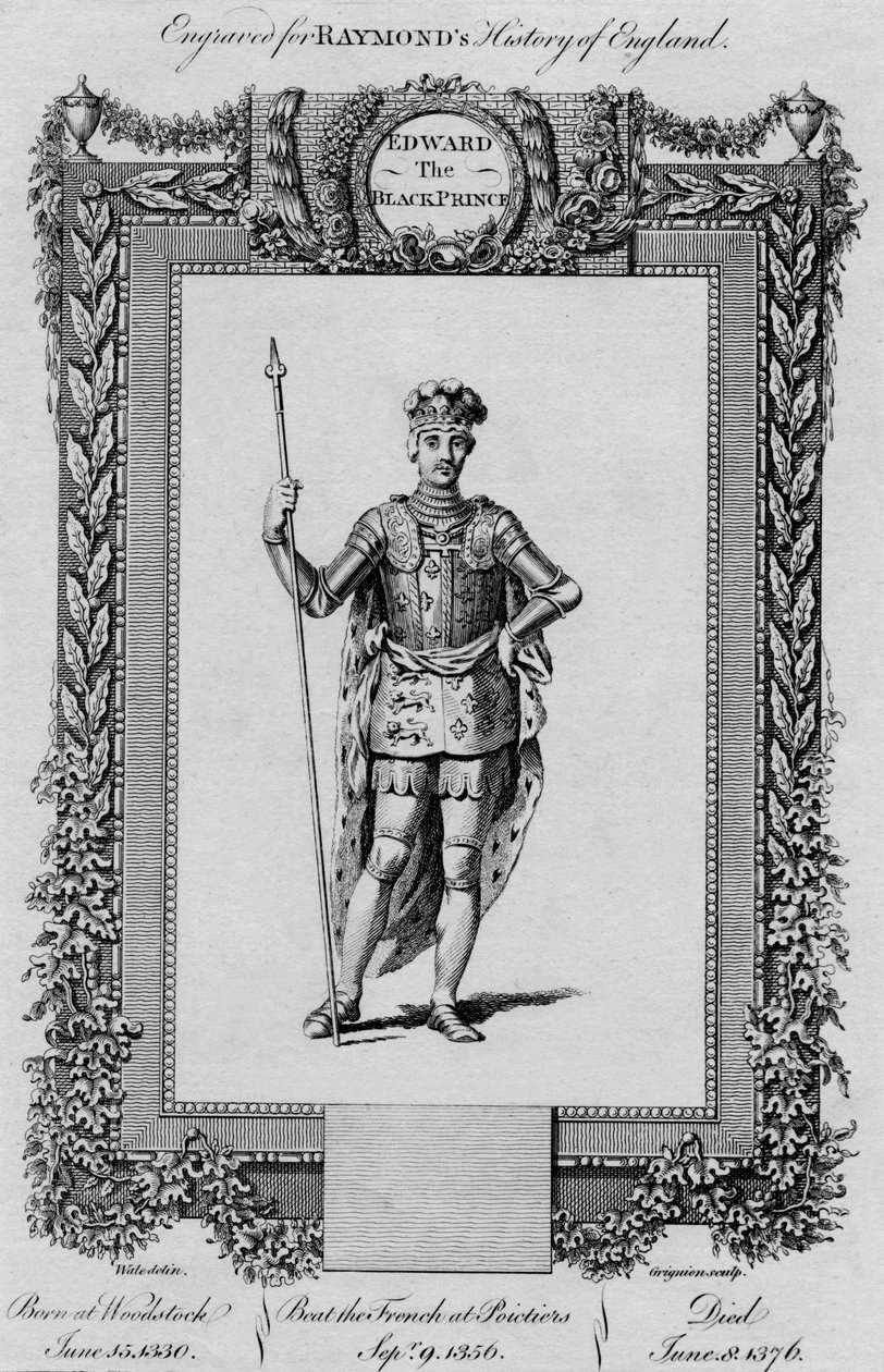 एडवर्ड द ब्लैक प्रिंस, c1787 द्वारा अज्ञात
