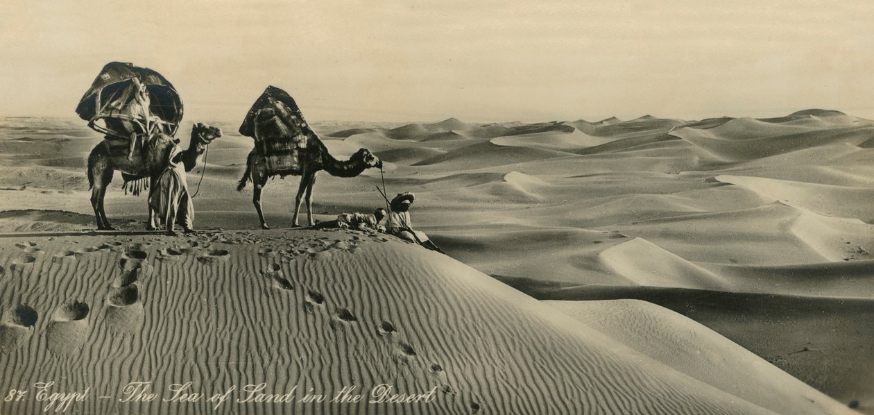 मिस्र - रेगिस्तान में भूमि का सागर, c1918-c1939। द्वारा अज्ञात