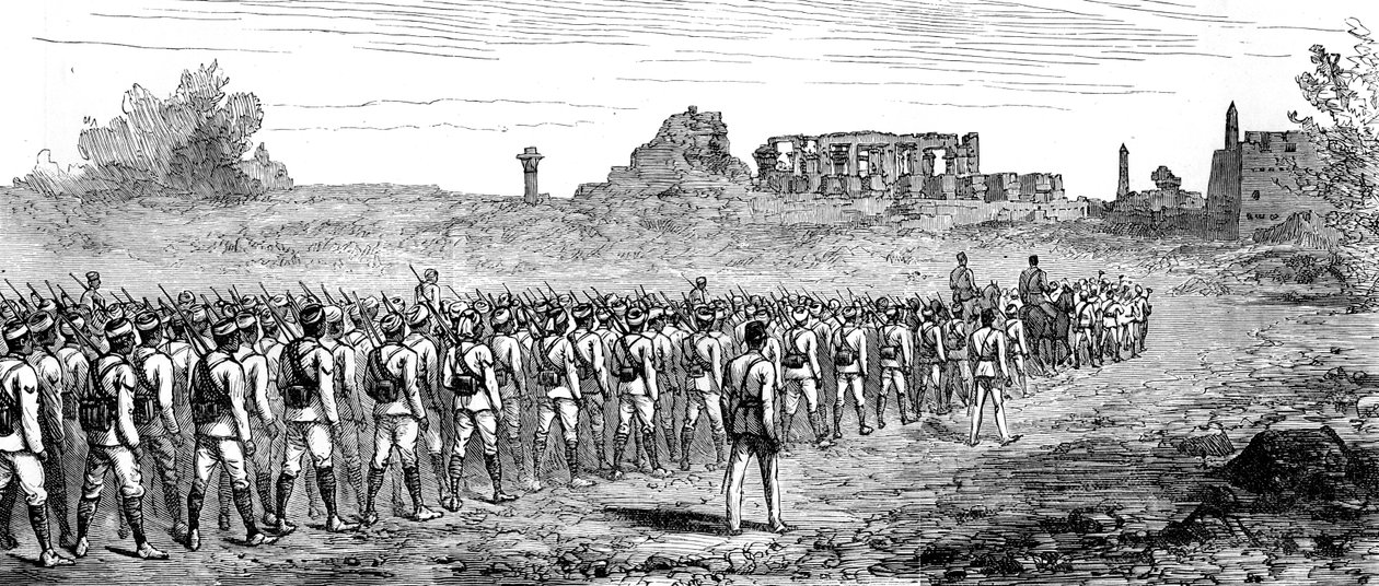 मिस्र के करनक, 1889 में मिस्र की सेना द्वारा अज्ञात
