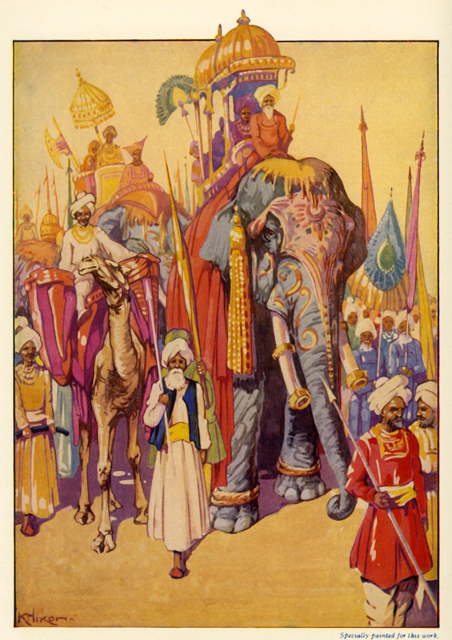 जुलूस में हाथी, c1948। द्वारा अज्ञात