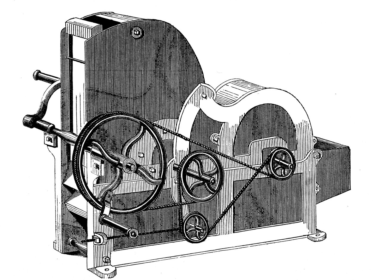 कॉटन, 1865 की सफाई के लिए एली व्हिटनी 1765-1825 आरा-जिन द्वारा अज्ञात