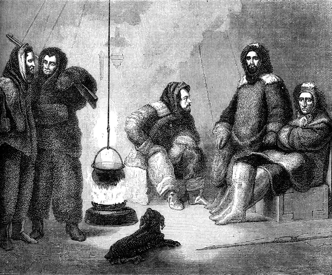 एलीशा केंट केन और ग्रीनलैंड में उनके साथी, c1855 c1880 द्वारा अज्ञात