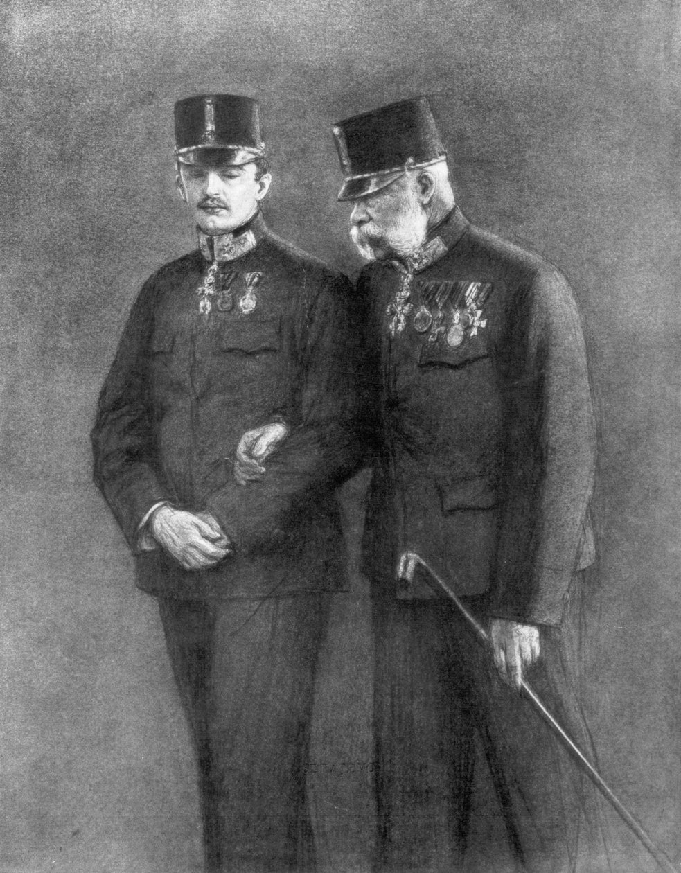 ऑस्ट्रिया और आर्कड्यूक चार्ल्स हैब्सबर्ग के सम्राट फ्रांज जोसेफ 1926 द्वारा अज्ञात