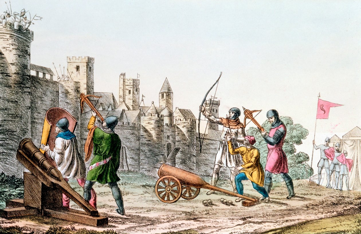 एक फ्रांसीसी शहर, सौ साल के युद्ध, 1337-1453 c1830 पर हमला करने वाले अंग्रेजी सैनिक द्वारा अज्ञात