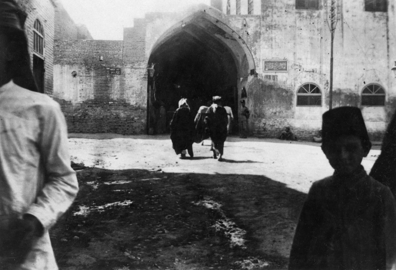 बगदाद बाजार, मेसोपोटामिया, WWI, 1918 का प्रवेश द्वारा अज्ञात