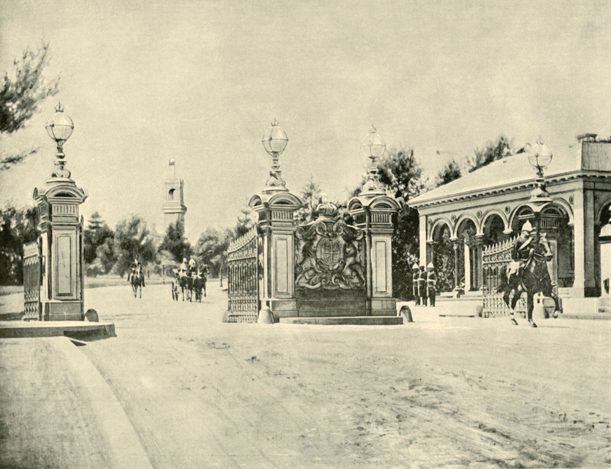 गवर्नमेंट हाउस, मेलबर्न में प्रवेश, 1901। द्वारा अज्ञात