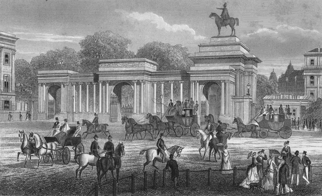 हाइड पार्क, लंदन में प्रवेश, c1850 1878 द्वारा अज्ञात