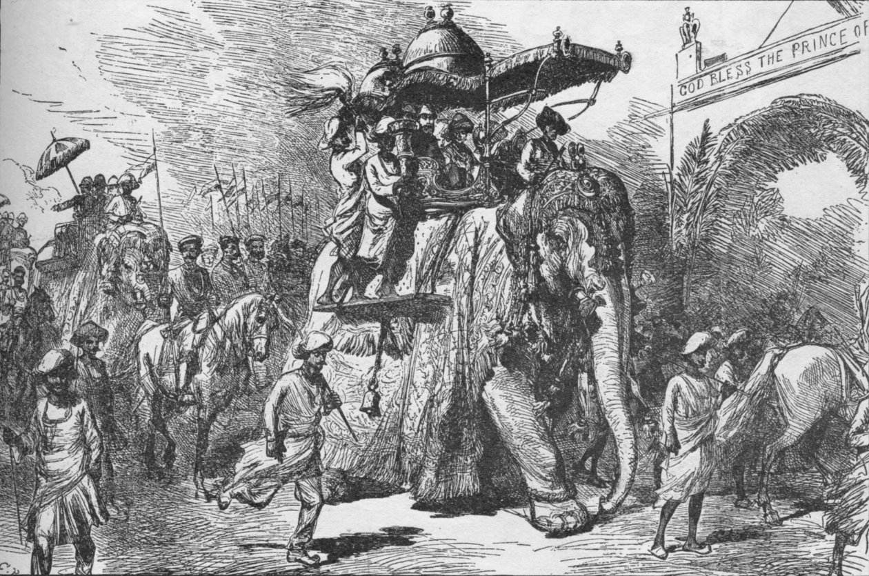 9 नवंबर 1875 1908 को भारत के प्रिंस ऑफ वेल्स का बड़ौदा में प्रवेश द्वारा अज्ञात