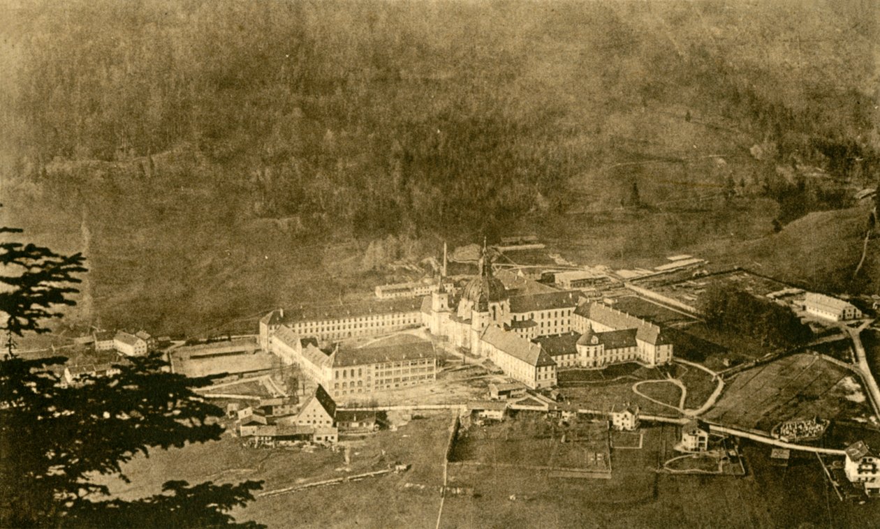 उत्तर ढलान, बावरिया, जर्मनी से Ettal Abbey, c1922। द्वारा अज्ञात