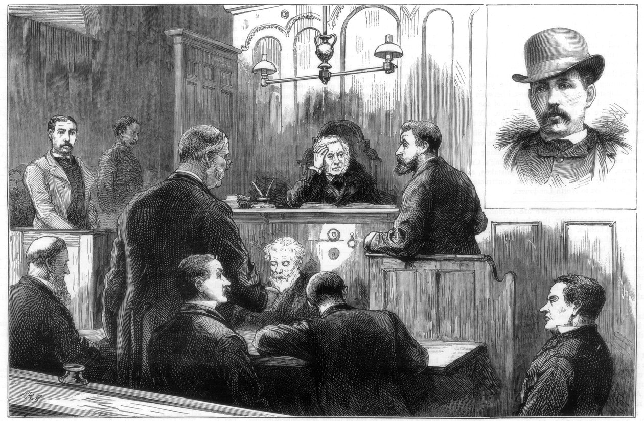 जॉन डेली की परीक्षा, बीरकेनहेड पुलिस कोर्ट में, 1884 द्वारा अज्ञात