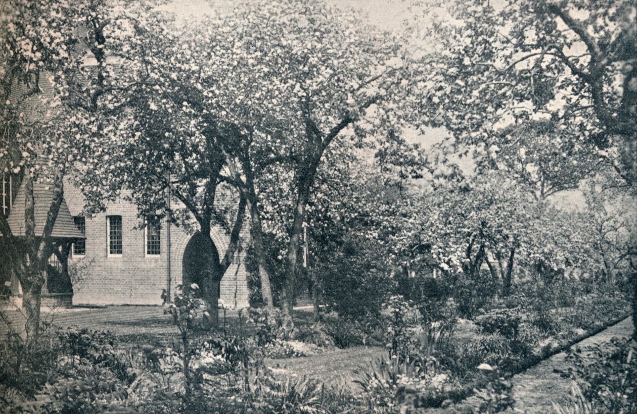 बाग बगीचे का उदाहरण, मूल रूप से विलियम मॉरिस द्वारा स्थापित किया गया था, c1900 द्वारा अज्ञात