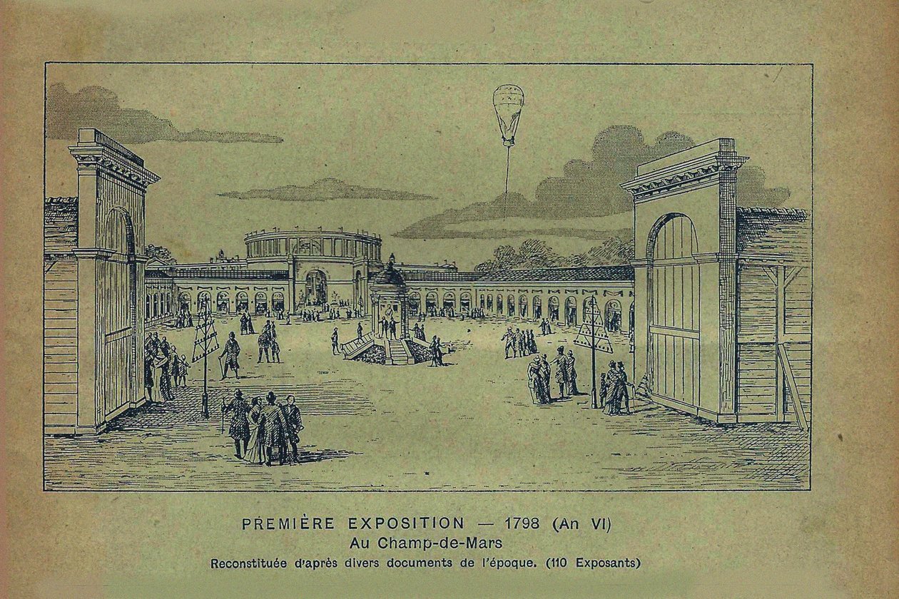 फ्रांसीसी उद्योग के उत्पादों की प्रदर्शनी, पेरिस, 1798 बॉन मार्चे से, 1900। द्वारा अज्ञात