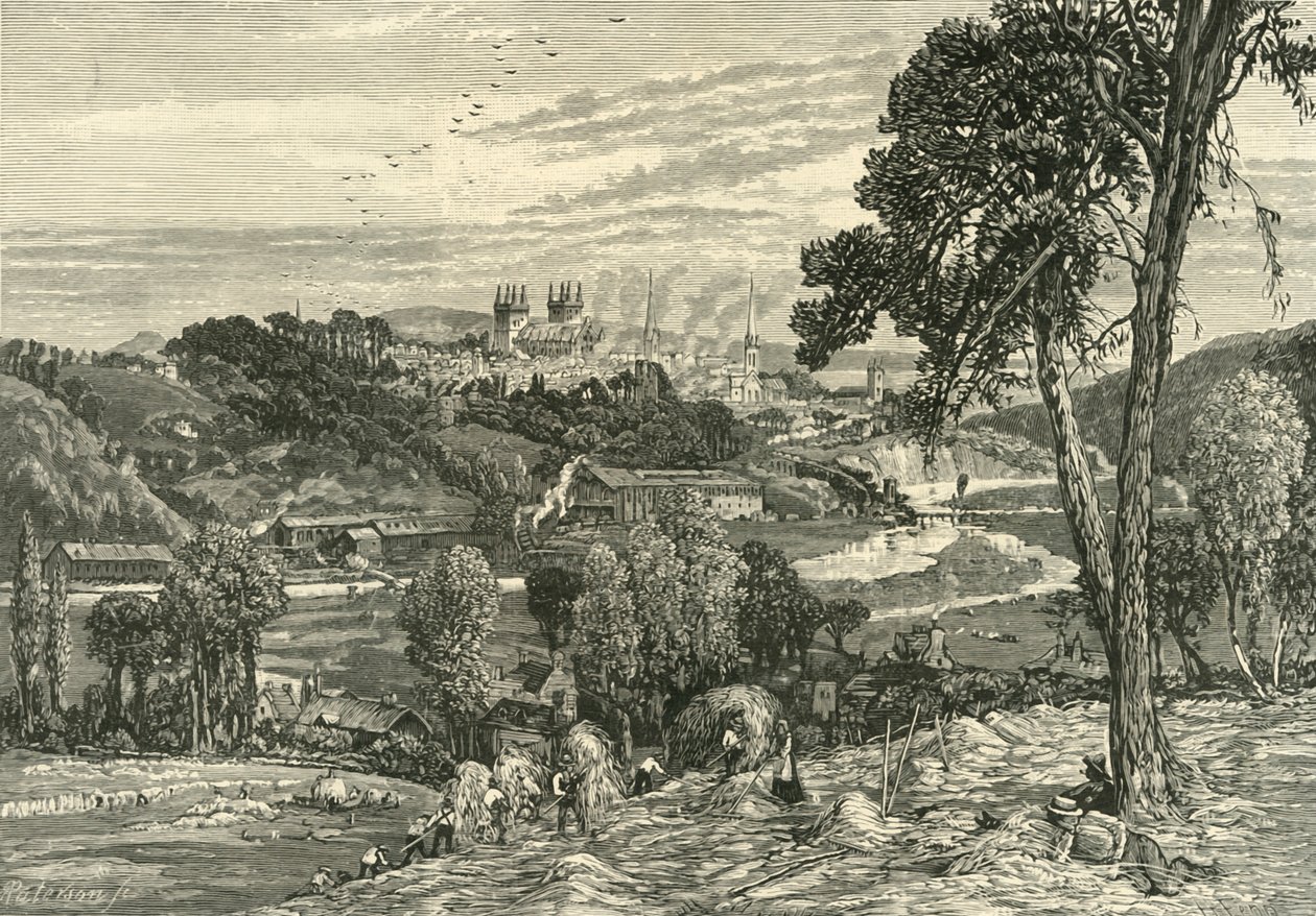 एक्सविक फील्ड्स से एक्सटर, 1898। द्वारा अज्ञात