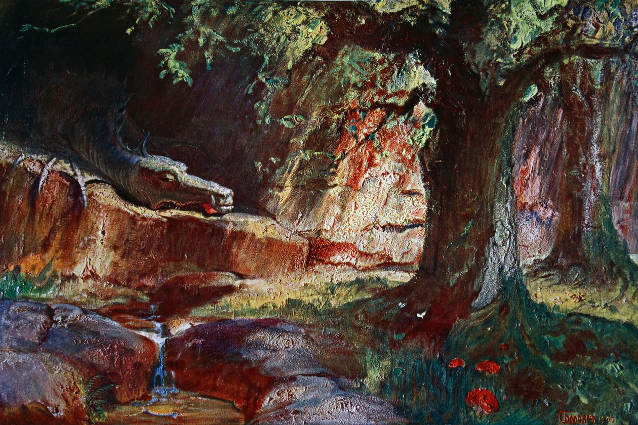'फ़फ़नर इन हिज़ केव', 1906 द्वारा अज्ञात