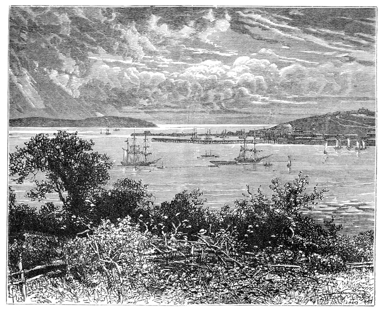 फालमाउथ हार्बर, कॉर्नवाल, इंग्लैंड, 1900 द्वारा अज्ञात
