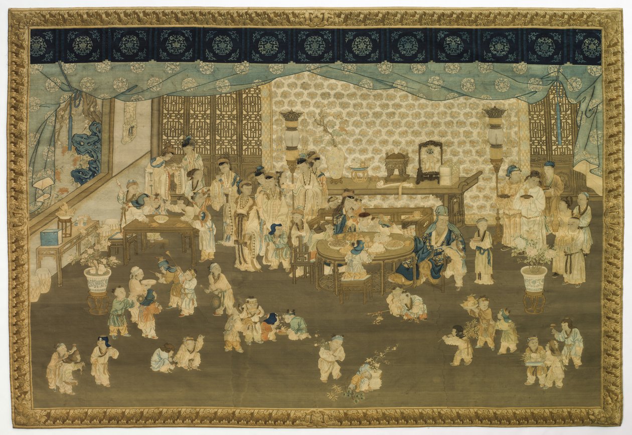 फैमिली गैदरिंग ऑन न्यू इयर्स मॉर्निंग, 1700s। द्वारा अज्ञात