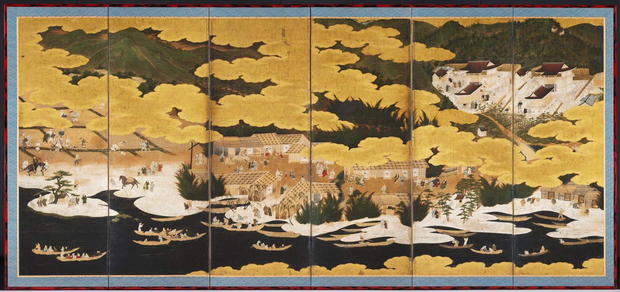 ओमी के प्रसिद्ध दृश्य, 1660 -90 के दशक। द्वारा अज्ञात