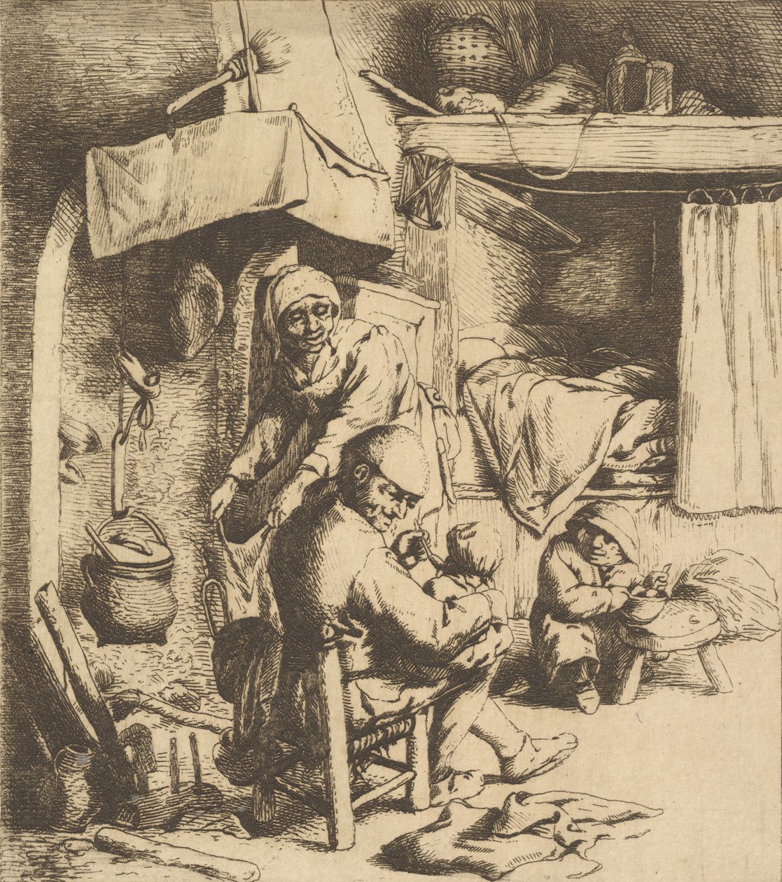 फादर फीडिंग चाइल्ड, 1610-85। द्वारा अज्ञात