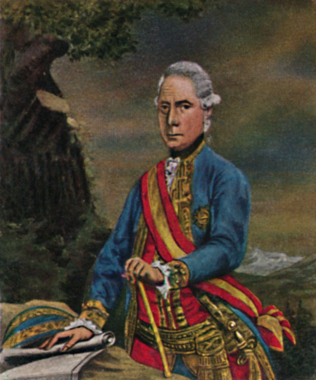 फील्ड मार्शल लॉडन 1717-1790। - स्टाइनर द्वारा पेंटिंग, 1934। द्वारा अज्ञात
