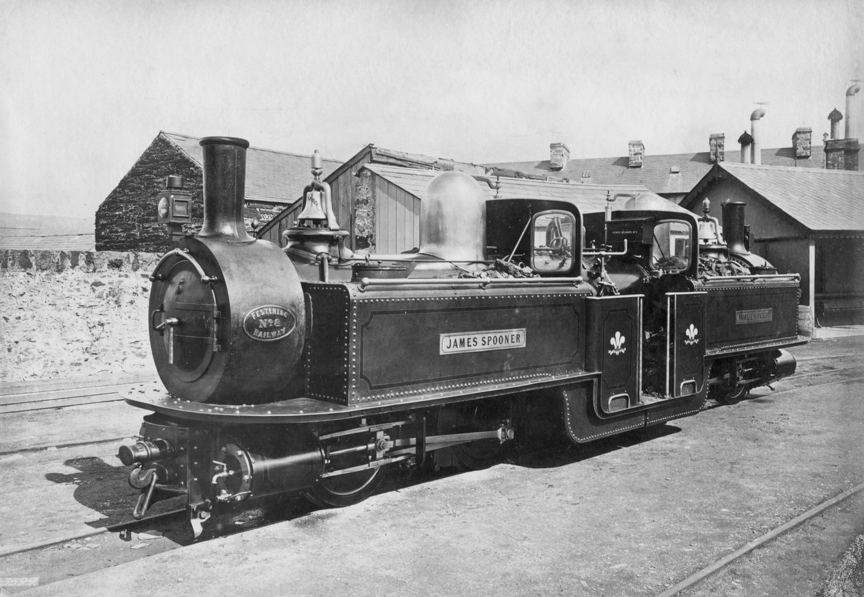 Ffestiniog रेलवे स्टीम लोकोमोटिव नंबर 8 जेम्स स्पूनर, 1872 द्वारा अज्ञात