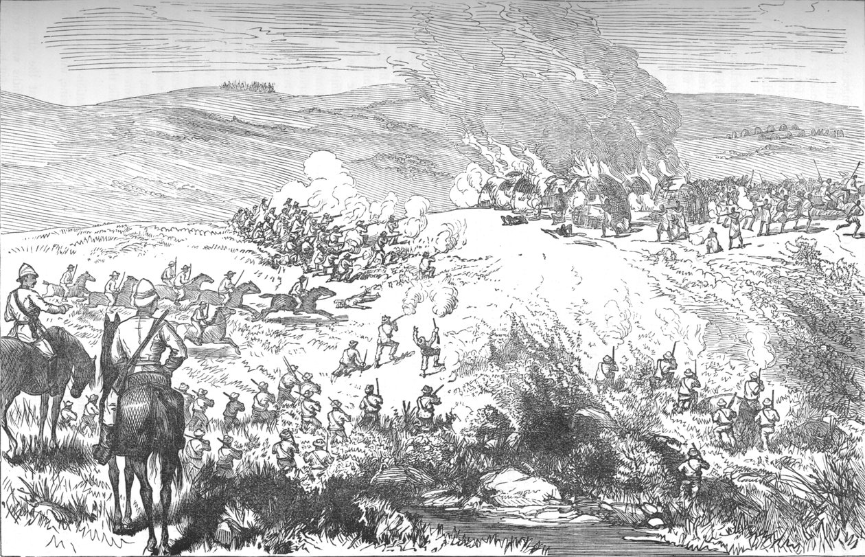 बटरवर्थ रिवर, 4 अक्टूबर, 1877, c1880 में गेल्कास और फिंगोज़ के बीच लड़ाई द्वारा अज्ञात