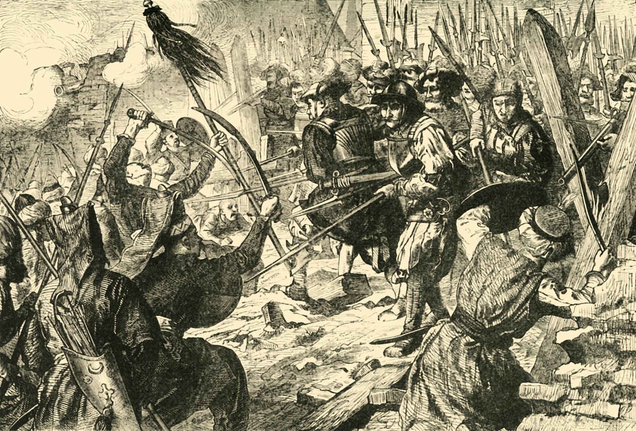 वियना के अपने पहले घेराबंदी में तुर्कों का अंतिम आक्रमण 1529, 1890। द्वारा अज्ञात