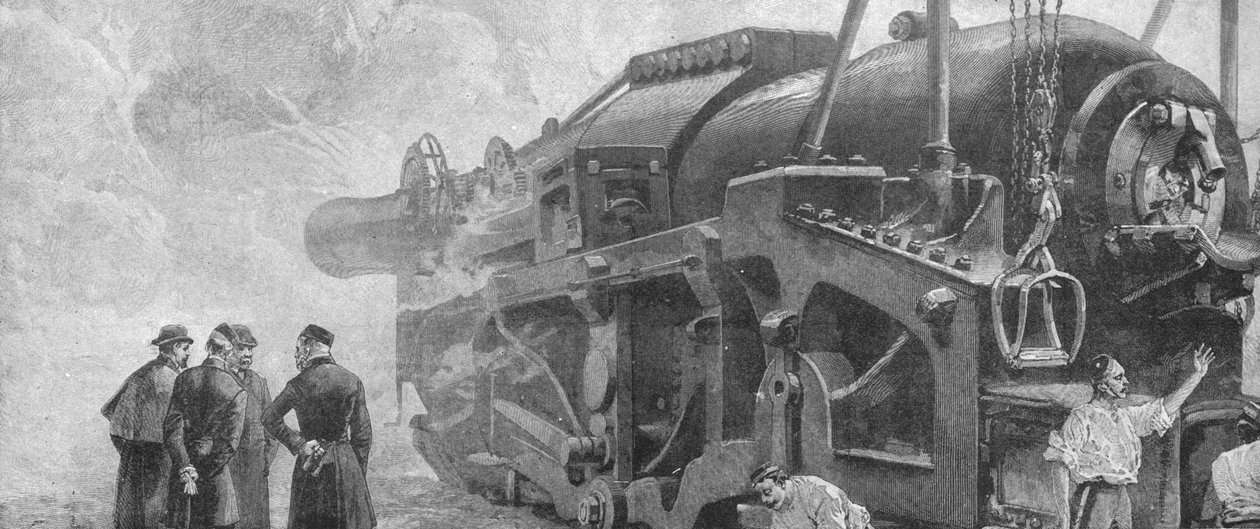 111 टन की बंदूक फायरिंग ... वूलविच में, जून 1887, 1901। द्वारा अज्ञात