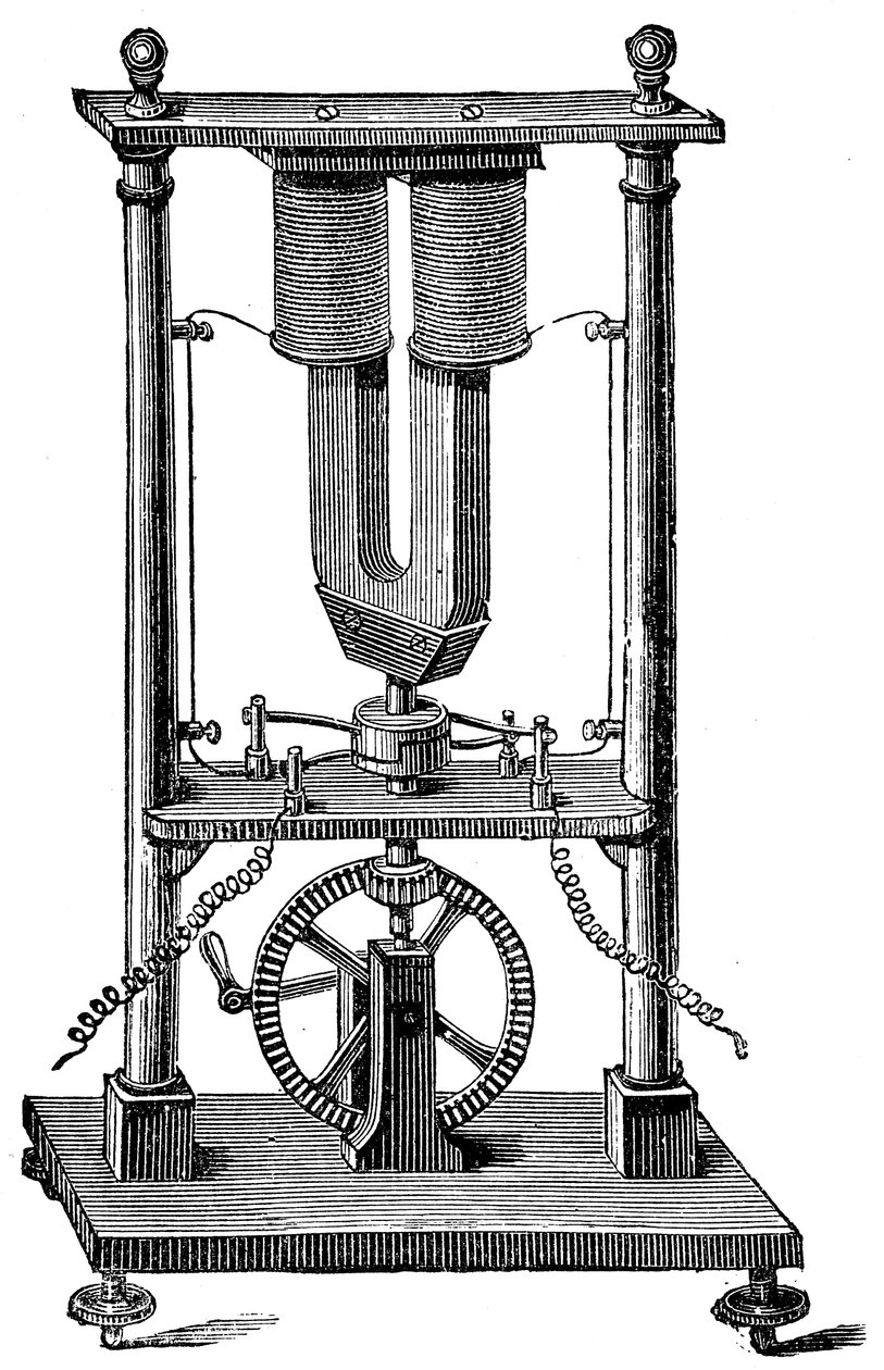पहला मैग्नेटोइलेक्ट्रिक मोटर Hippolyte Pixii, c1832 c1890 द्वारा निर्मित है द्वारा अज्ञात
