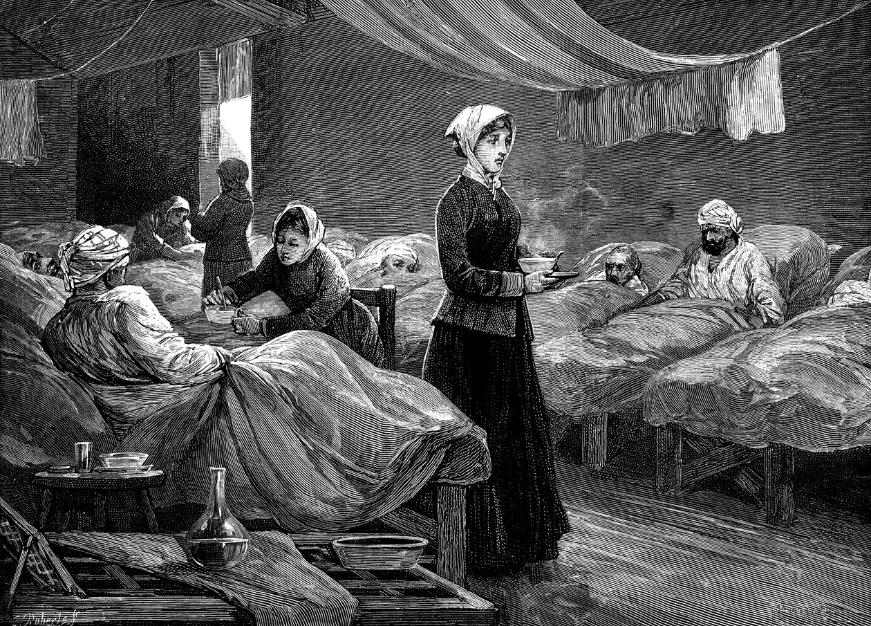 स्कूटरी के बैरक अस्पताल में फ्लोरेंस नाइटिंगेल, c1880 द्वारा अज्ञात