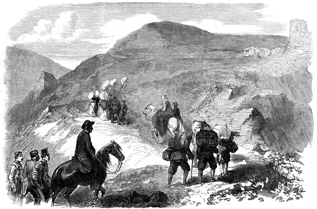 1855 में बालाक्लाव में झोपड़ी अस्पतालों का दौरा करने वाली फ्लोरेंस नाइटिंगेल द्वारा अज्ञात