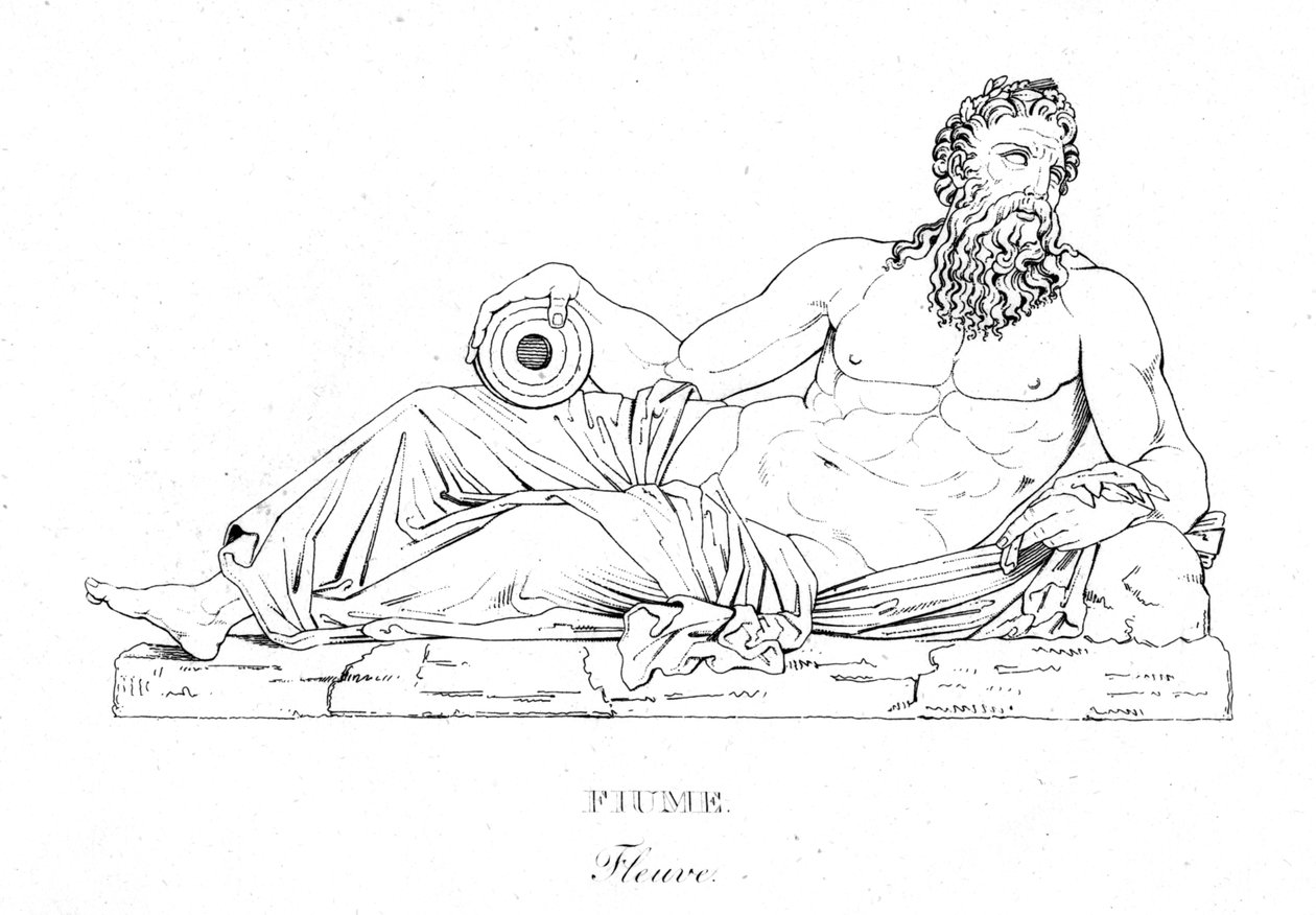 फ्लूम नदी, c1850 द्वारा अज्ञात