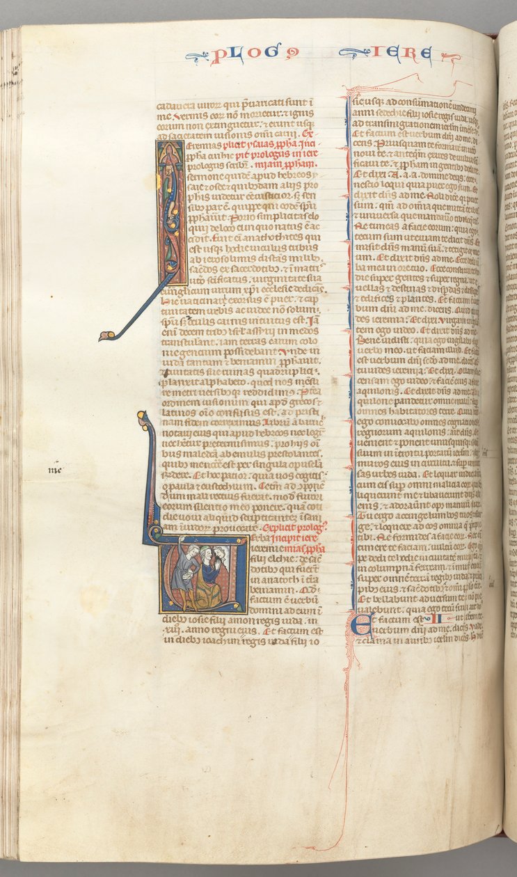 FOL। 292v, यिर्मयाह, ऐतिहासिक प्रारंभिक वी, यिर्मयाह का पत्थर, सी। 1275-1300। द्वारा अज्ञात