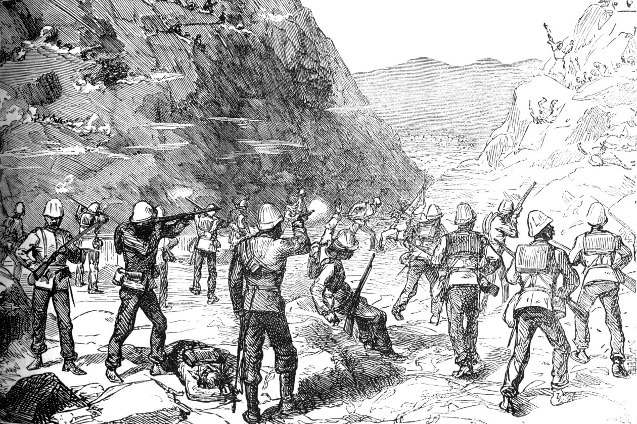 फोर्ब्स की 67 वीं पार्टी ने अफगानों द्वारा हमला किया, 9 नवंबर, 1879, c1880 द्वारा अज्ञात